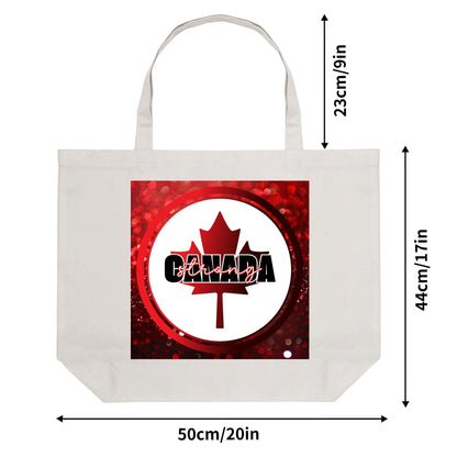 Glittered O Canada - Eco-Friendly Cotton Tote Bag – Spacious & Durable Design (Single-Sided Print)