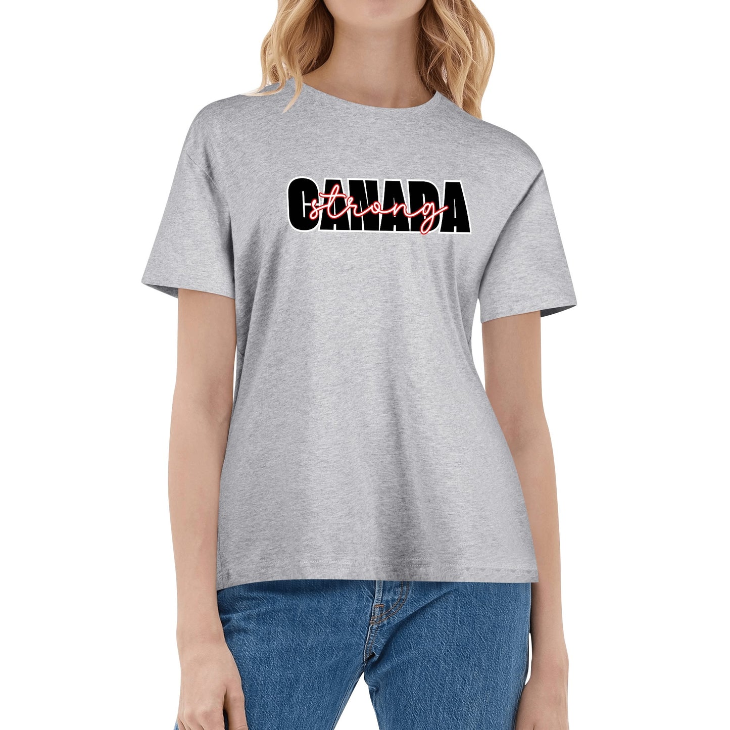 Canada Strong Front, #NOTFORSALE Back, Womens 100% Soft Cotton T-Shirt