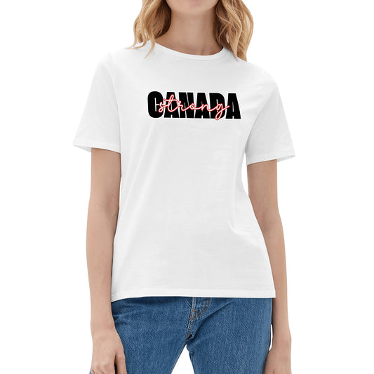 Canada Strong Front, #NOTFORSALE Back, Womens 100% Soft Cotton T-Shirt