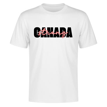 Canada Strong Front, #NOTFORSALE Back, Mens 100% Soft Cotton T-Shirt