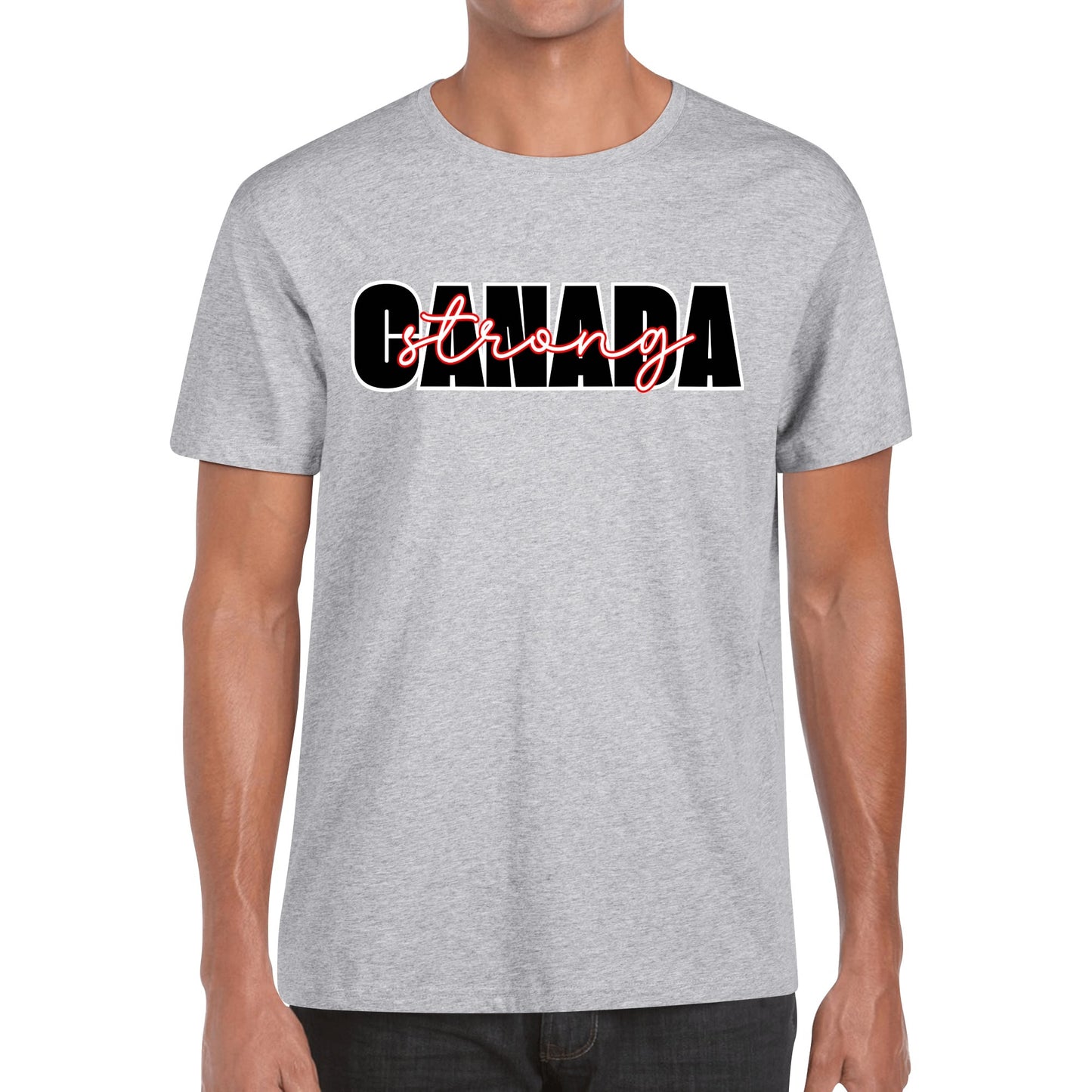 Canada Strong Front, #NOTFORSALE Back, Mens 100% Soft Cotton T-Shirt