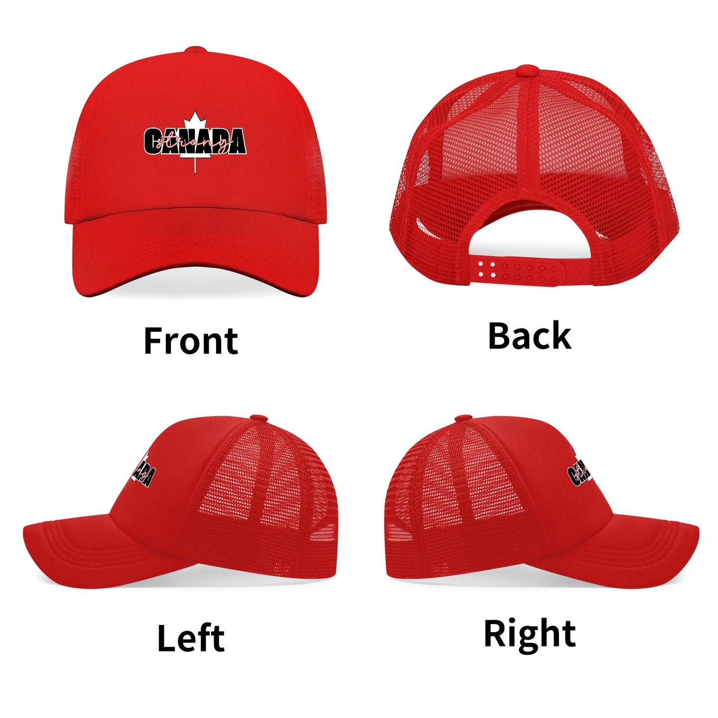 Canada Strong - Breathable Mesh Baseball Hat – Stylish, Comfortable, and UV Protective