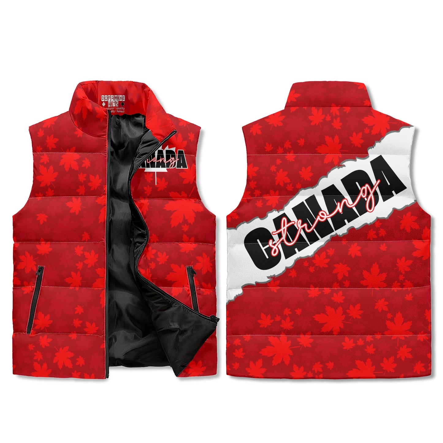 Canada Strong Puffer Vest - Unisex, All-Weather Protection with Zip Closure