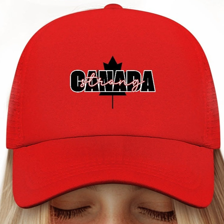 Canada Strong - Breathable Mesh Baseball Hat – Stylish, Comfortable, and UV Protective