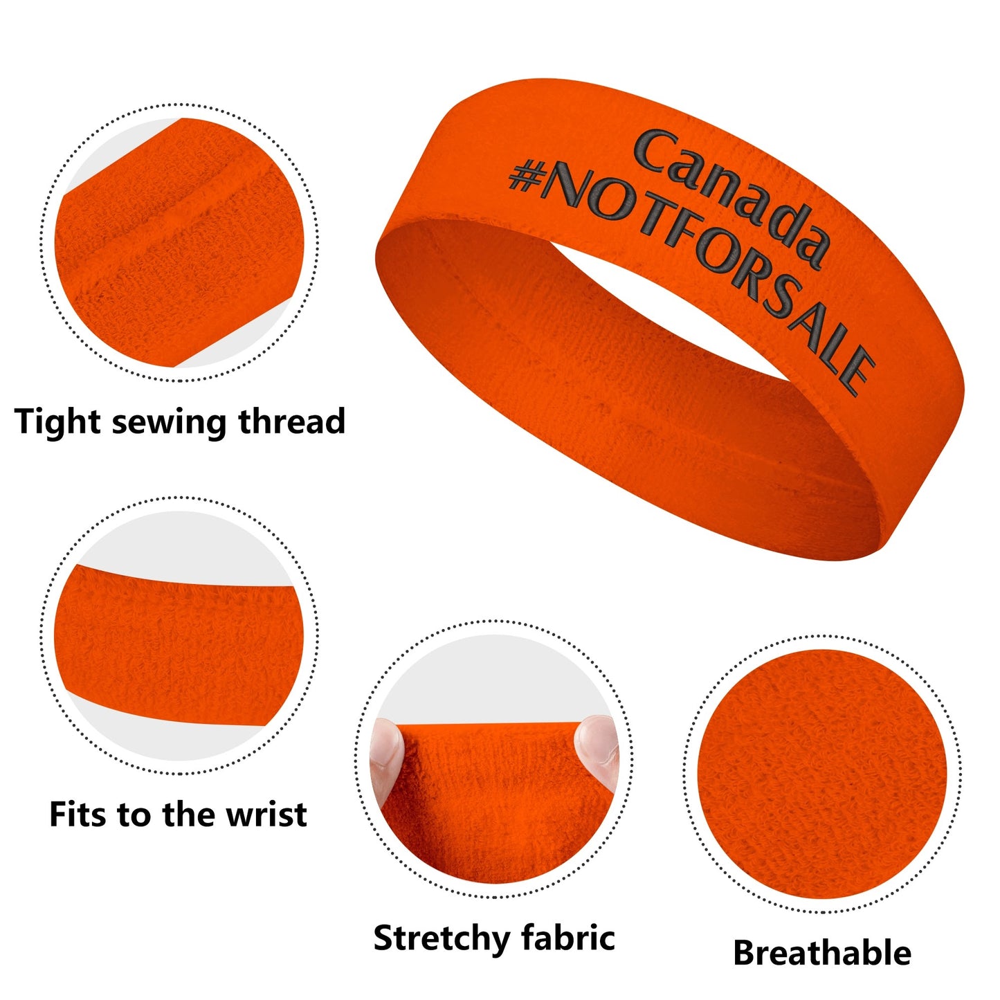 Canada #NOTFORSALE Embroidered Headband – Stylish, Comfortable, and Functional