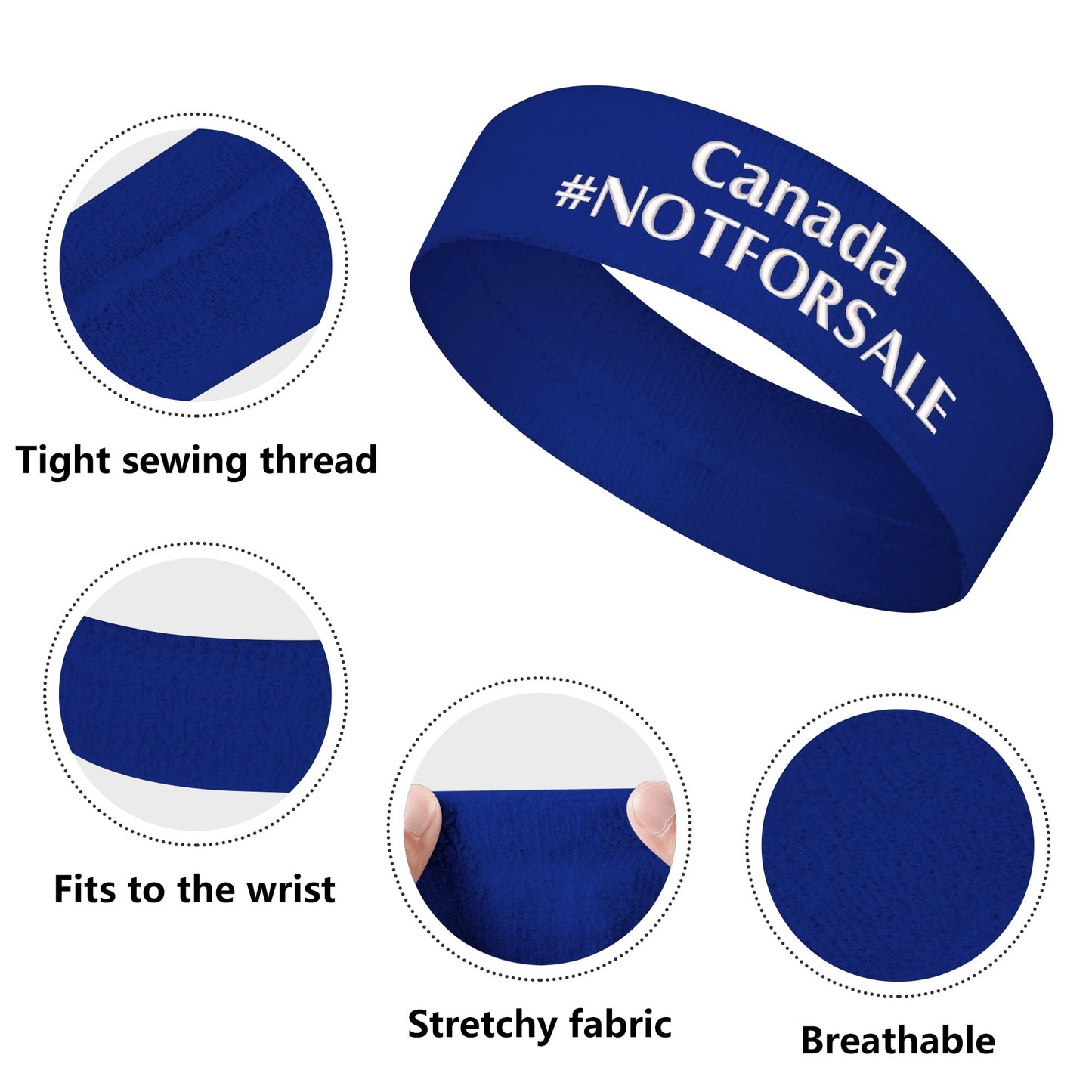 Canada #NOTFORSALE Embroidered Headband – Stylish, Comfortable, and Functional