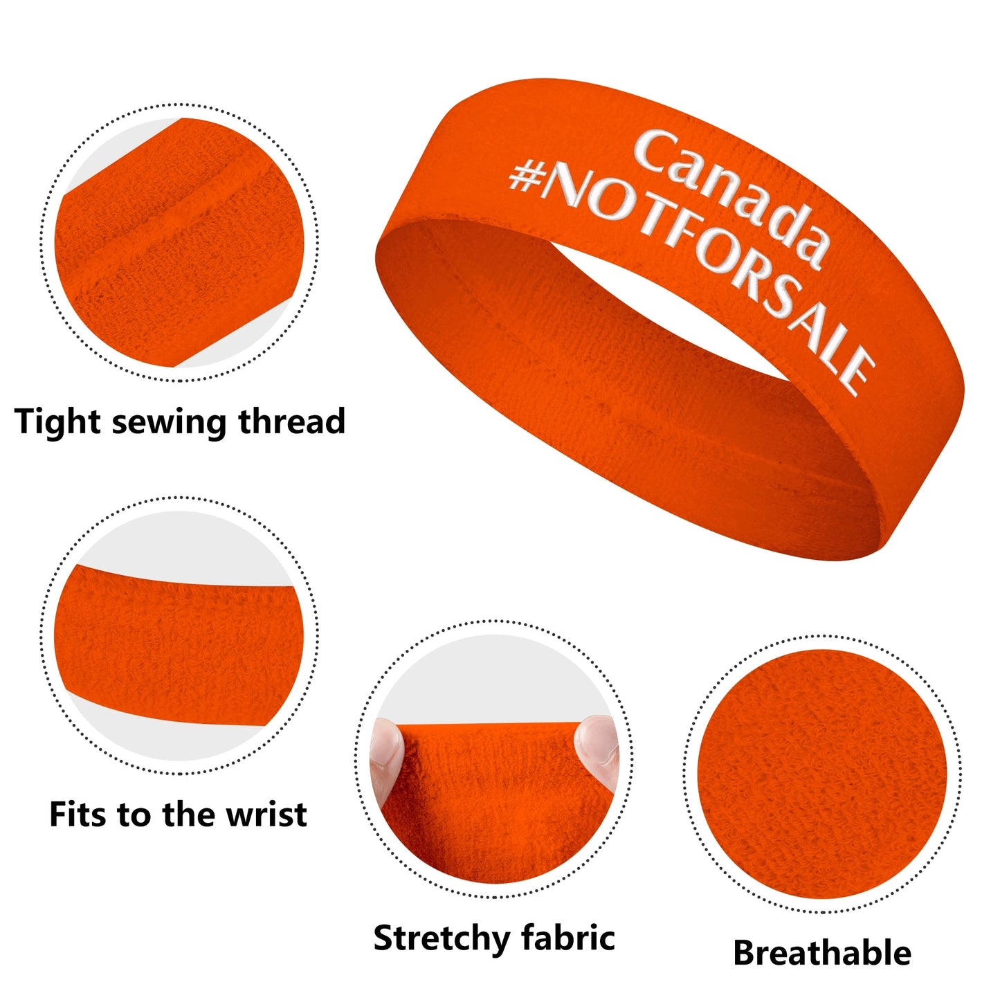 Canada #NOTFORSALE Embroidered Headband – Stylish, Comfortable, and Functional