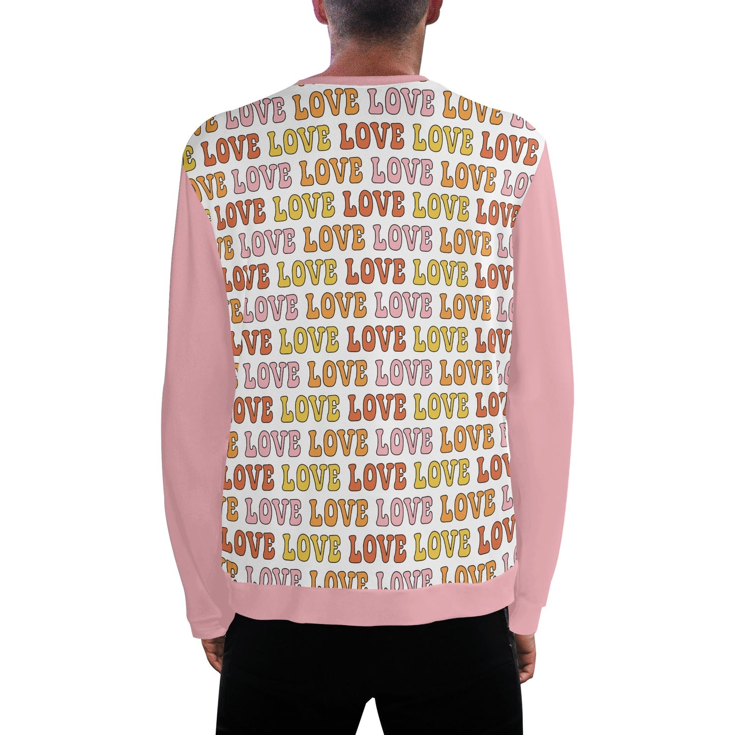 Retro Groovy LOVE - Unisex Casual Pullover Sweatshirt – Stylish, Comfortable, and Versatile