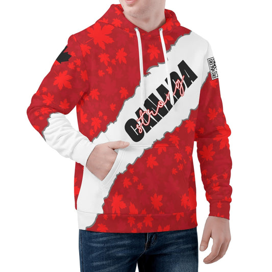 Canada Strong - #NOTFORSALE Back - Men’s Velvet Hoodie – Warm, Durable, and Stylish