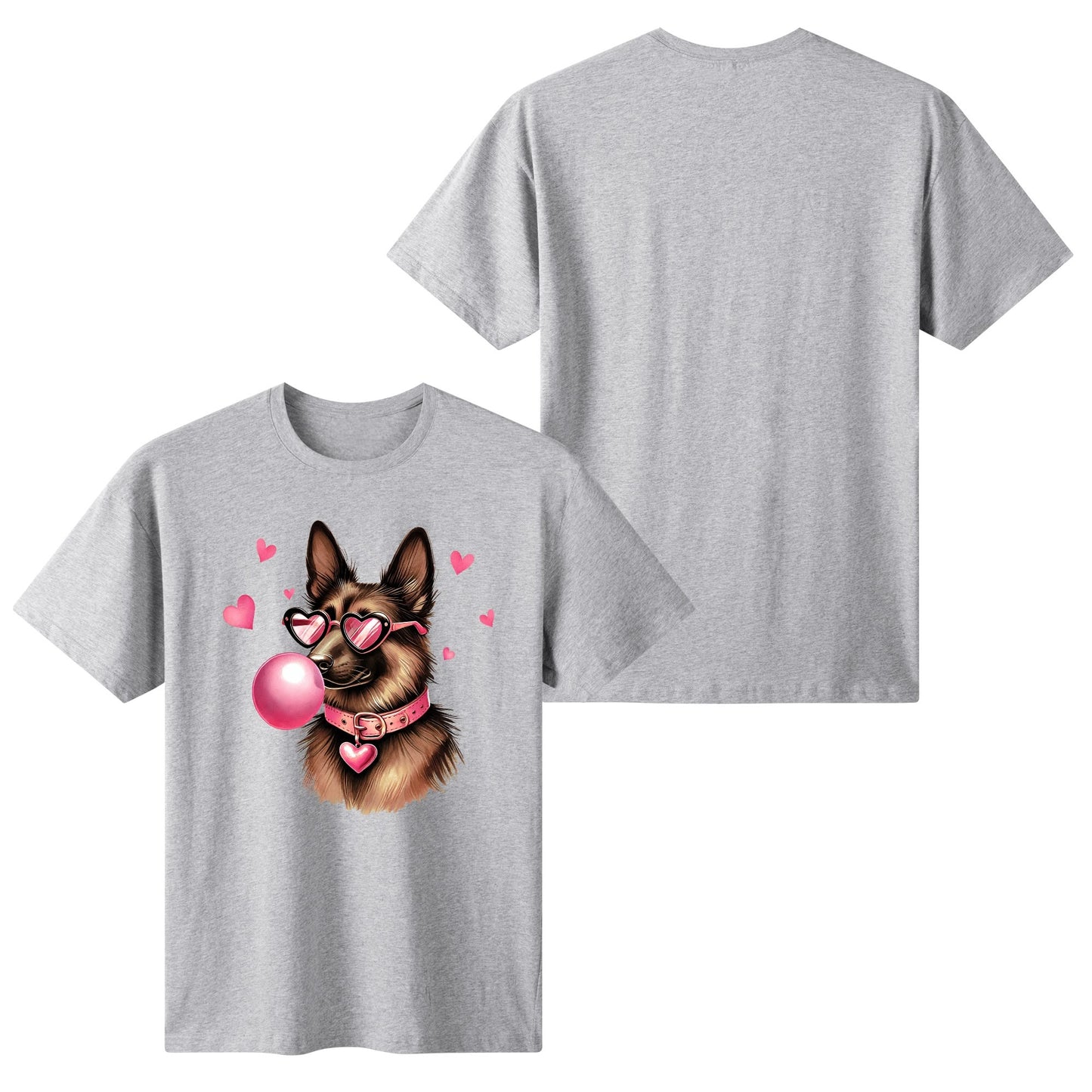 Valentines Day Pooches Part 1 - Womens 100% Soft Cotton Dog T-Shirt