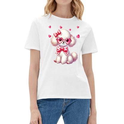 Valentines Day Pooches Part 1 - Womens 100% Soft Cotton Dog T-Shirt