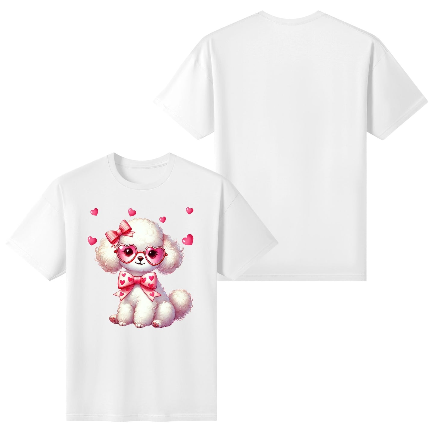 Valentines Day Pooches Part 1 - Womens 100% Soft Cotton Dog T-Shirt