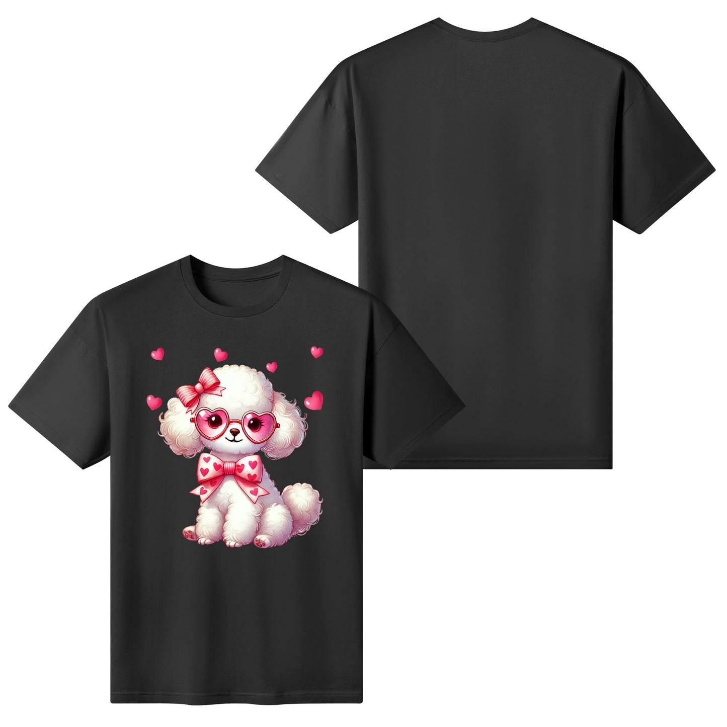 Valentines Day Pooches Part 1 - Womens 100% Soft Cotton Dog T-Shirt