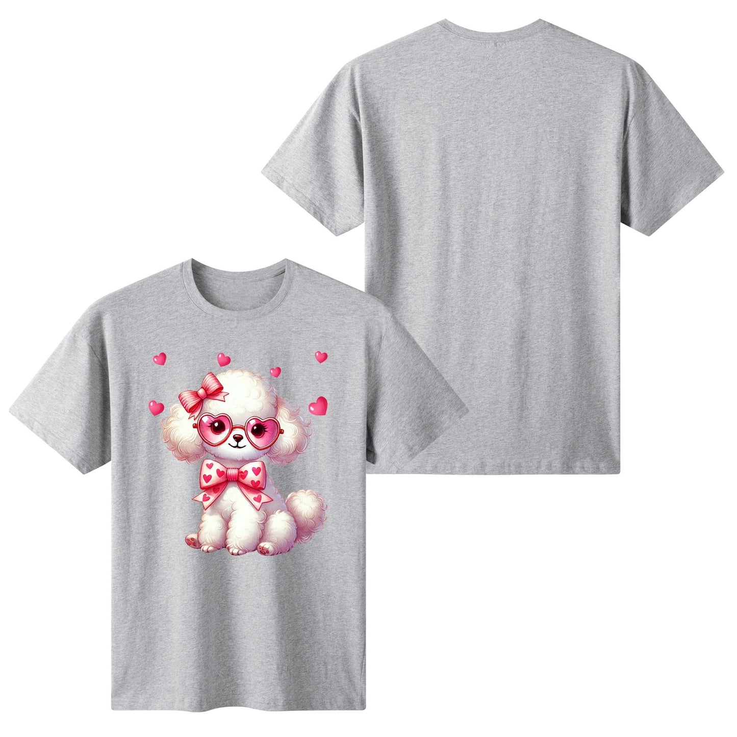 Valentines Day Pooches Part 1 - Womens 100% Soft Cotton Dog T-Shirt