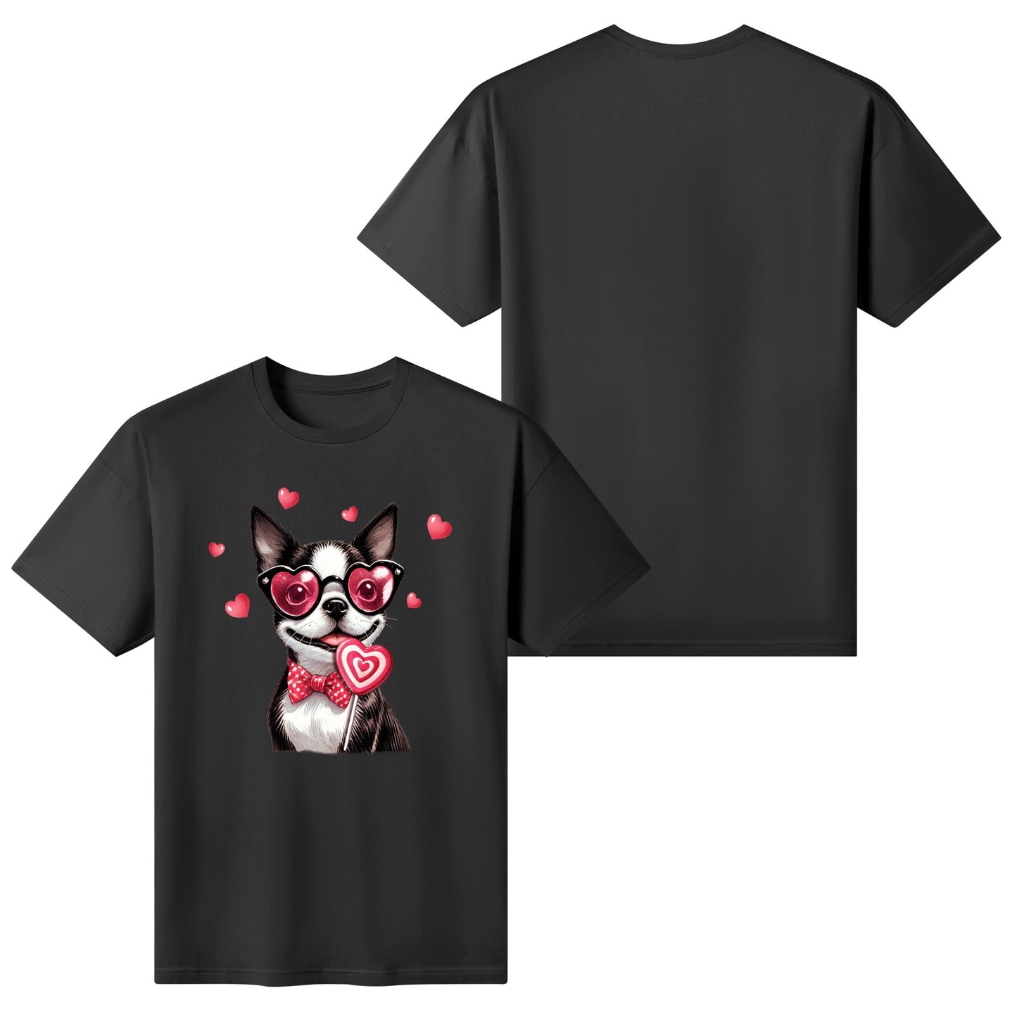 Valentines Day Pooches Part 1 - Womens 100% Soft Cotton Dog T-Shirt