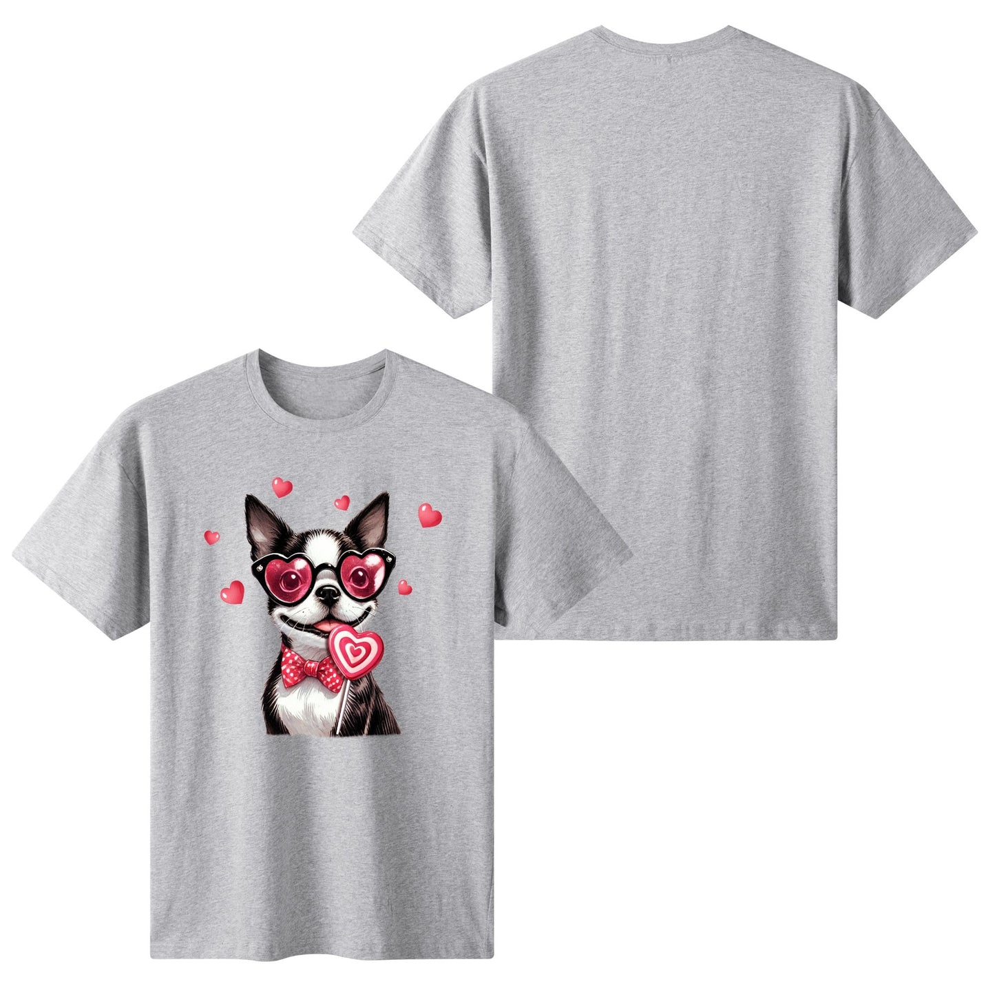 Valentines Day Pooches Part 1 - Womens 100% Soft Cotton Dog T-Shirt