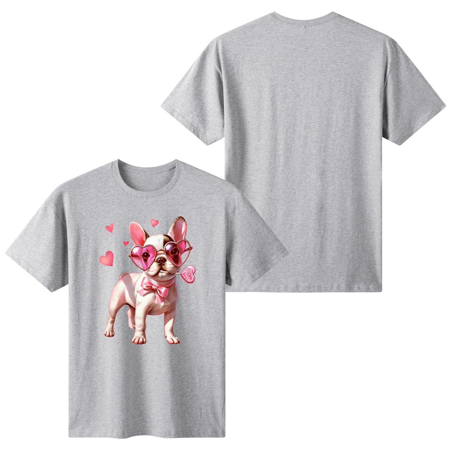 Valentines Day Pooches Part 1 - Womens 100% Soft Cotton Dog T-Shirt