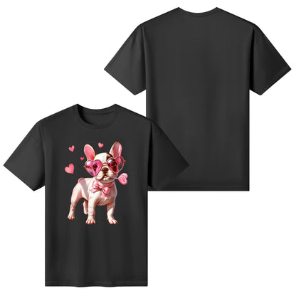 Valentines Day Pooches Part 1 - Womens 100% Soft Cotton Dog T-Shirt