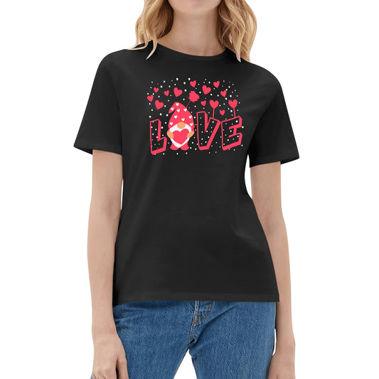 Gnome Love | Women's 100% Soft Cotton T-Shirt - Comfortable and Adorable