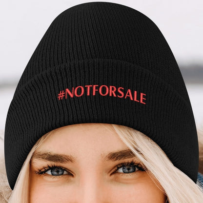 Canada is #NOTFORSALE - Retro Gradient Embroidered Knit Beanie – Stylish and Warm Winter Toque