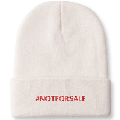 Canada is #NOTFORSALE - Retro Gradient Embroidered Knit Beanie – Stylish and Warm Winter Toque