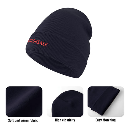 Canada is #NOTFORSALE - Retro Gradient Embroidered Knit Beanie – Stylish and Warm Winter Toque