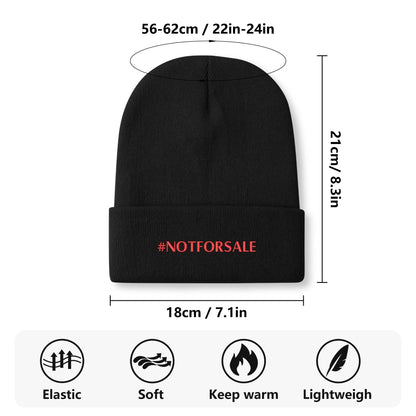 Canada is #NOTFORSALE - Retro Gradient Embroidered Knit Beanie – Stylish and Warm Winter Toque