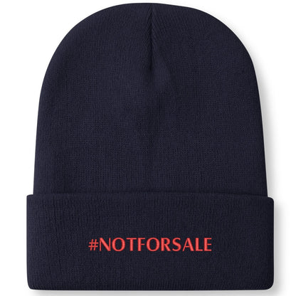 Canada is #NOTFORSALE - Retro Gradient Embroidered Knit Beanie – Stylish and Warm Winter Toque