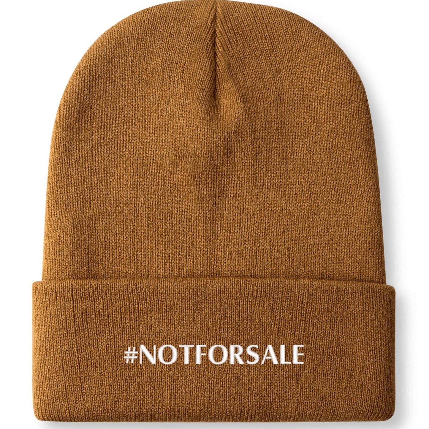 Canada is #NOTFORSALE - Retro Gradient Embroidered Knit Beanie – Stylish and Warm Winter Toque