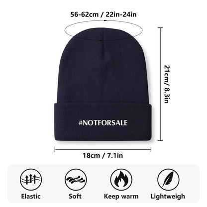 Canada is #NOTFORSALE - Retro Gradient Embroidered Knit Beanie – Stylish and Warm Winter Toque