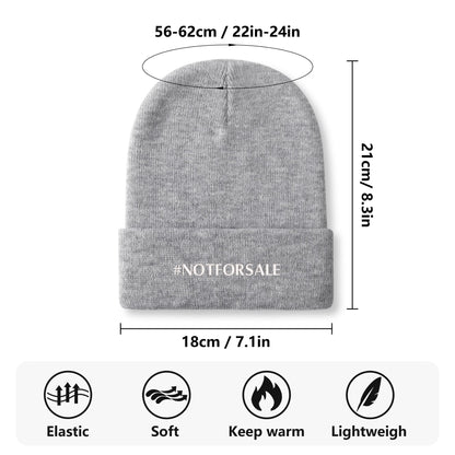 Canada is #NOTFORSALE - Retro Gradient Embroidered Knit Beanie – Stylish and Warm Winter Toque