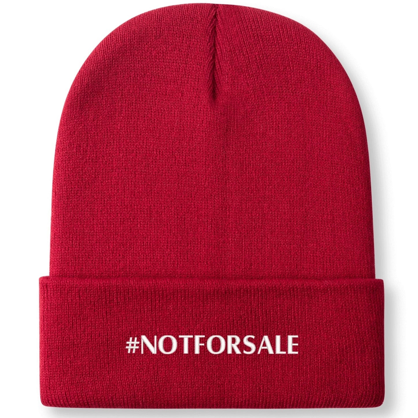 Canada is #NOTFORSALE - Retro Gradient Embroidered Knit Beanie – Stylish and Warm Winter Toque