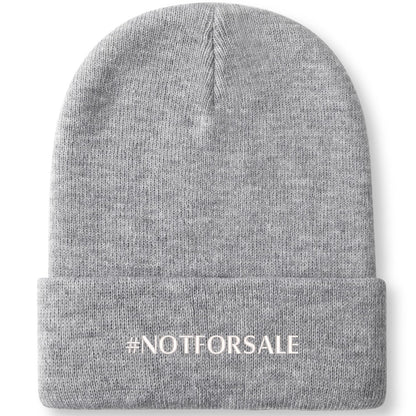 Canada is #NOTFORSALE - Retro Gradient Embroidered Knit Beanie – Stylish and Warm Winter Toque