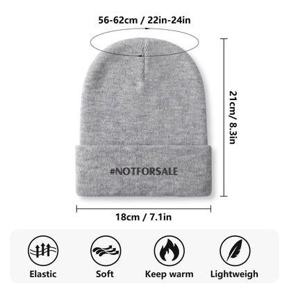 Canada is #NOTFORSALE - Retro Gradient Embroidered Knit Beanie – Stylish and Warm Winter Toque