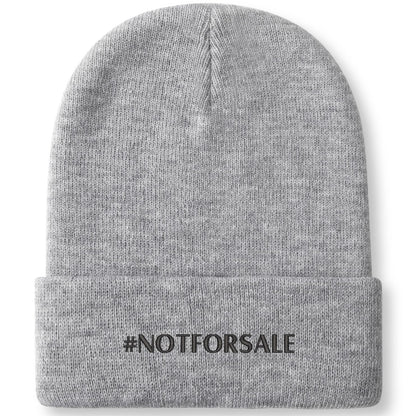 Canada is #NOTFORSALE - Retro Gradient Embroidered Knit Beanie – Stylish and Warm Winter Toque