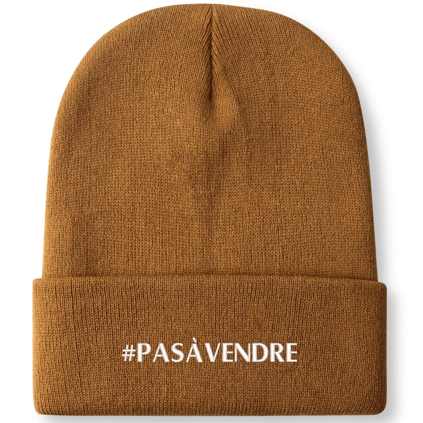 Canada n'est #PASÀVENDRE - Bonnet en tricot brodé dégradé rétro – Élégant et chaud pour l’hiver