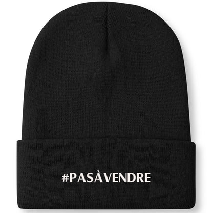 Canada n'est #PASÀVENDRE - Bonnet en tricot brodé dégradé rétro – Élégant et chaud pour l’hiver