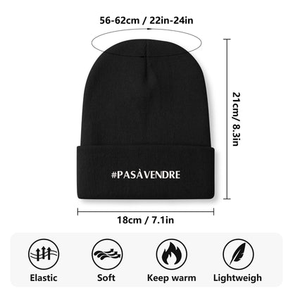 Canada n'est #PASÀVENDRE - Bonnet en tricot brodé dégradé rétro – Élégant et chaud pour l’hiver