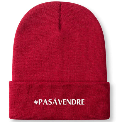 Canada n'est #PASÀVENDRE - Bonnet en tricot brodé dégradé rétro – Élégant et chaud pour l’hiver