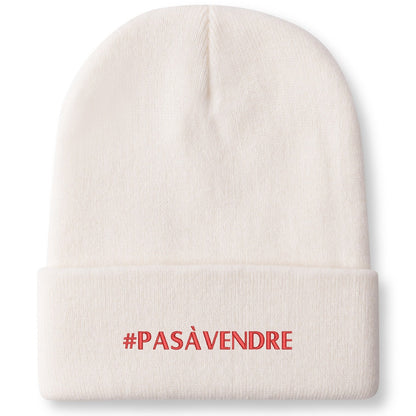 Canada n'est #PASÀVENDRE - Bonnet en tricot brodé dégradé rétro – Élégant et chaud pour l’hiver