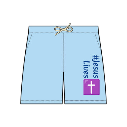 #Jesus Lives - Unisex Garment-Dyed Lightweight 100% US Cotton Fleece Sweat Shorts