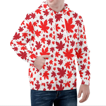 Maple Leaf - Men’s Velvet Hoodie – Warm, Durable, and Stylish