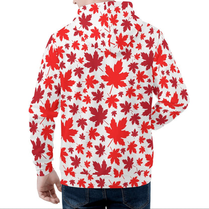 Maple Leaf - Men’s Velvet Hoodie – Warm, Durable, and Stylish