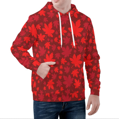 Maple Leaf - Men’s Velvet Hoodie – Warm, Durable, and Stylish