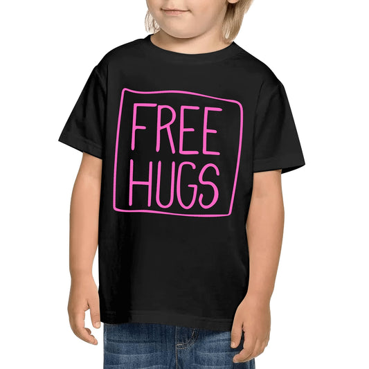 Pink Shirt Day | Kids 100% Soft Cotton T-Shirt - Free Hugs