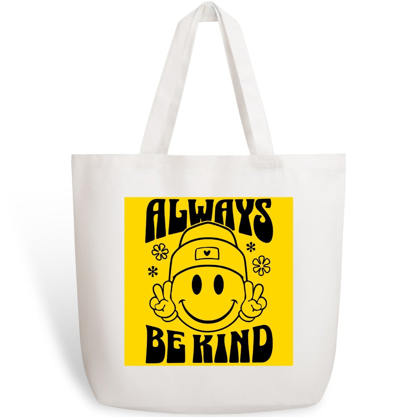 Retro Always Be Kind - 100% Cotton Tote Bag (Single-sided Print)