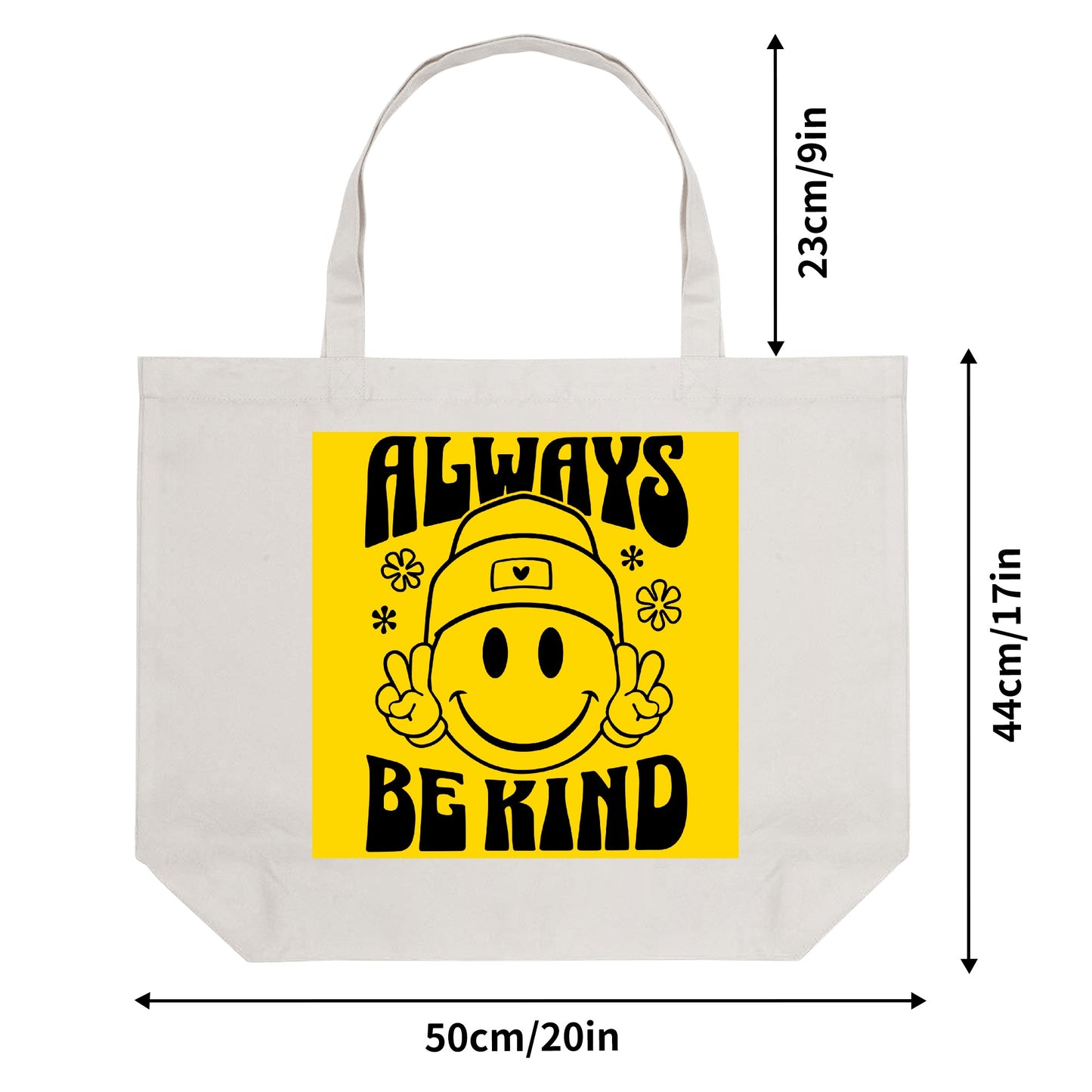 Retro Always Be Kind - 100% Cotton Tote Bag (Single-sided Print)