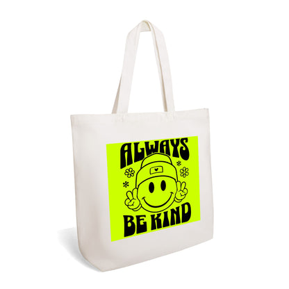 Retro Always Be Kind - 100% Cotton Tote Bag (Single-sided Print)