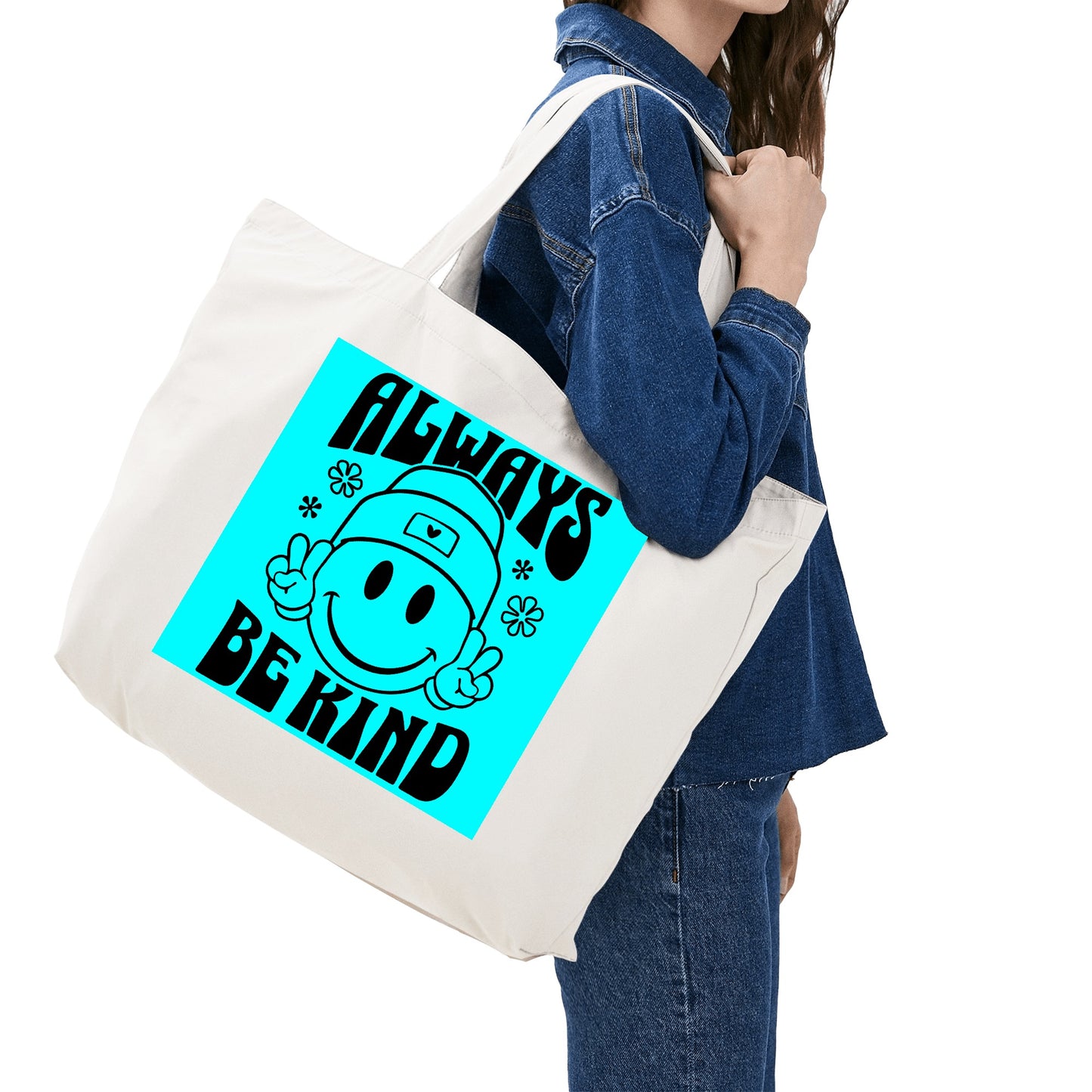 Retro Always Be Kind - 100% Cotton Tote Bag (Single-sided Print)