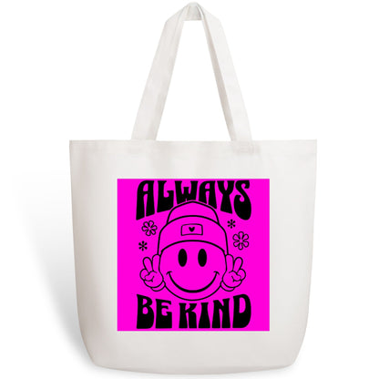 Retro Always Be Kind - 100% Cotton Tote Bag (Single-sided Print)